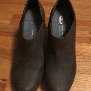 Dr Scholls Harlow Brown wedge shoes size 10